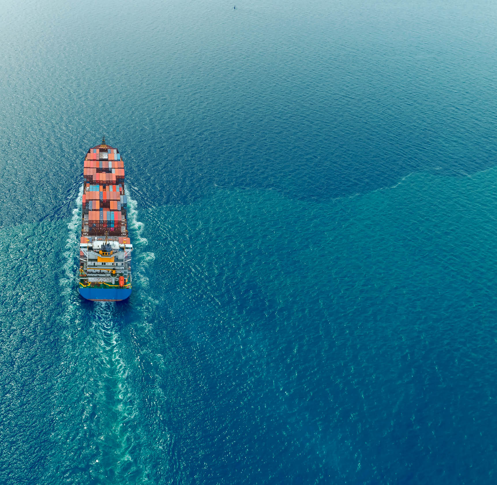 aerial top view container ship Park for import export logistics in pier, thailand.